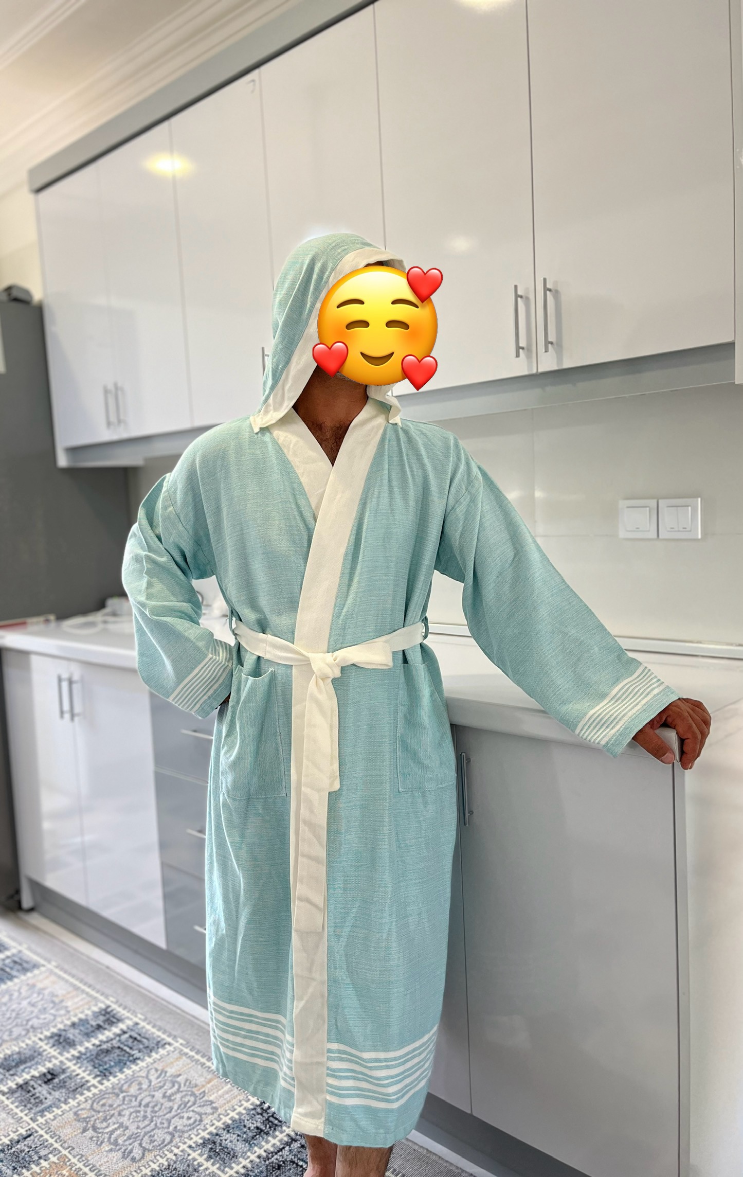 حوله تنپوش نخی دستبافت
